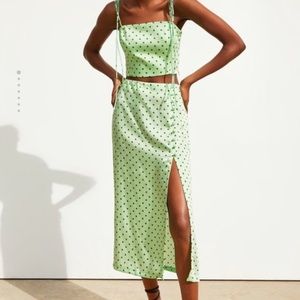 Mint Green Zara Polka Dot Set